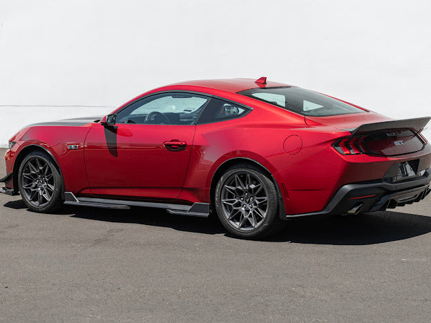 2024-UP FORD MUSTANG S650 | GT350R PERFORMANCE STYLE CARBON FIBER SIDE SKIRTS EXTENSION ROCKER PANELS GROUND EFFECTS